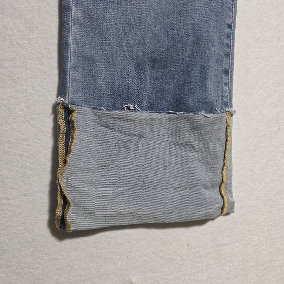 RISEN LARGE CUFF WIDE LEG HIGH RISE JEANS SZ 5/27 - Picture 8 of 15